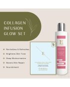 Loción corporal de ácido hialurónico y colágeno y compresas para ojos de hidrogel de ácido hialurónico y colágeno, 2 unidades