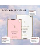 Hyaluronsäure- und Kollagenmaske + Rose Blossom Glow Hydrogel-Augenklappen - 2 Stück