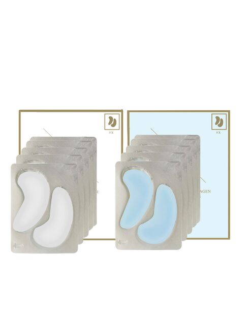 Cuscinetti per gli occhi in idrogel di acido ialuronico + cuscinetti per gli occhi in idrogel di collagene - 2 pezzi