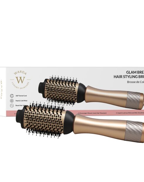 Brosse Coiffante Glam Breeze dorée