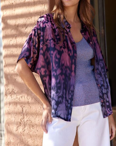 Blouse en Soie mélangée Clyde lilas