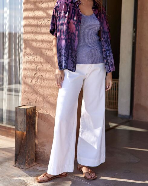Blouse en Soie mélangée Clyde lilas