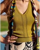 Top en Maille Teva anis