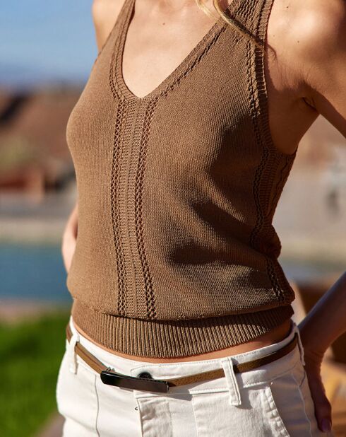 Top en Maille Teva écorce