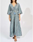 Robe en Soie mélangée Kylan bleue