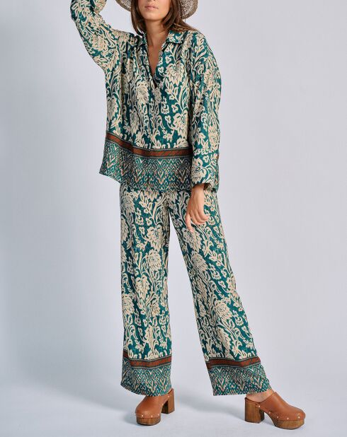 Pantalon Playa paon/beige