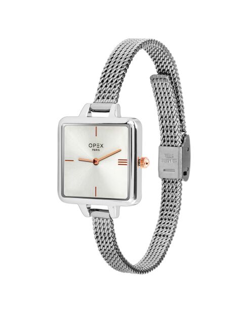 Montre Femme Mini Square argentée