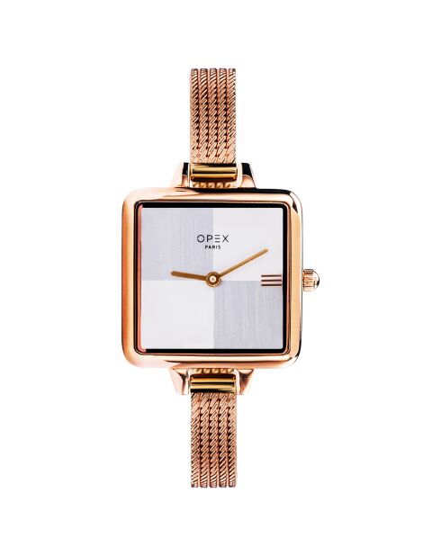 Montre Femme Mini Square rose doré