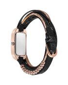 Montre Femme Ballerine noir/rose doré
