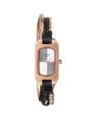 Montre Femme Ballerine noir/rose doré