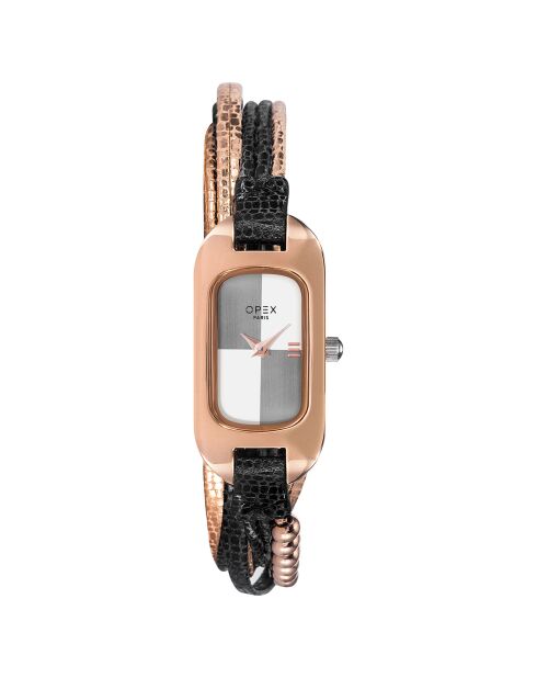 Montre Femme Ballerine noir/rose doré