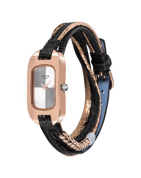 Montre Femme Ballerine noir/rose doré