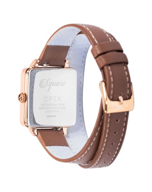 Montre Femme Square marron