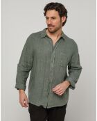 Chemise 100% Lin Ralph kaki