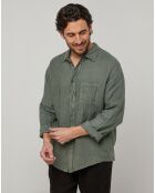 Chemise 100% Lin Ralph kaki