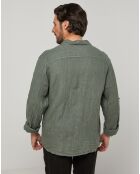 Chemise 100% Lin Ralph kaki