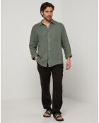 Chemise 100% Lin Ralph kaki