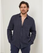 Chemise 100% Lin Ralph marine