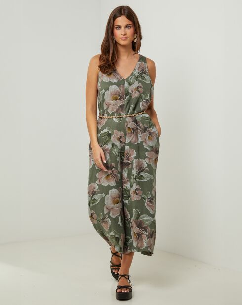 Mono caqui Blueberry 100% lino