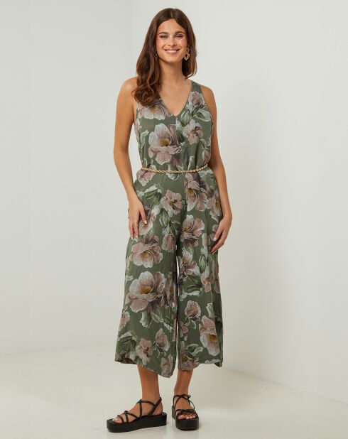 Mono caqui Blueberry 100% lino