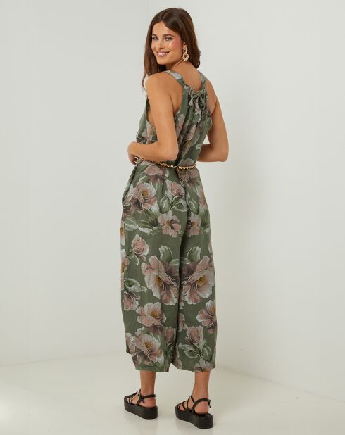 Mono caqui Blueberry 100% lino