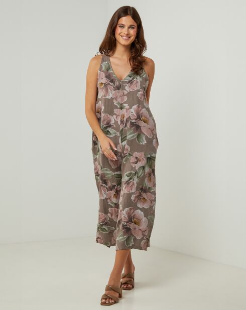 Combinaison 100% Lin Myrtille taupe