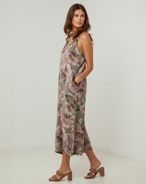 Combinaison 100% Lin Myrtille taupe