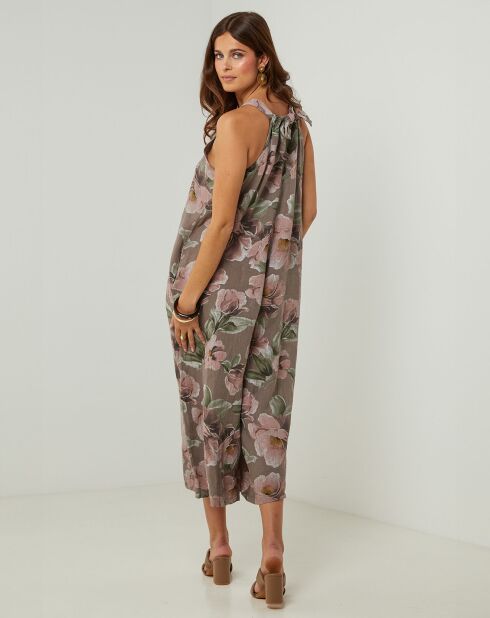 Combinaison 100% Lin Myrtille taupe