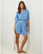 Chemise 100% Lin Guimauve indigo