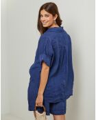 Chemise 100% Lin Guimauve marine