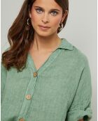 Chemise 100% Lin Guimauve verte