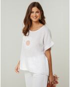 Tunique 100% Lin Lauren blanche