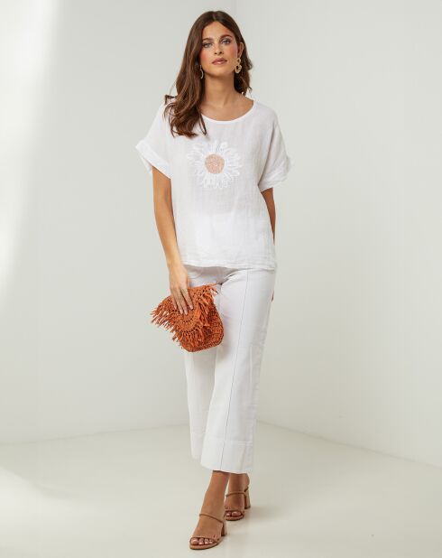 Tunica bianca Lauren 100% lino