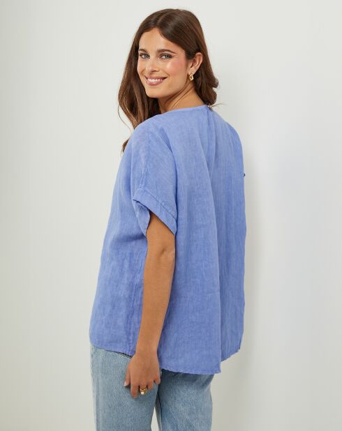 Tunique 100% Lin Lauren indigo