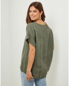 Tunique 100% Lin Lauren kaki