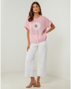 Tunique 100% Lin Lauren rose