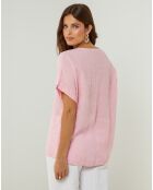 Tunique 100% Lin Lauren rose