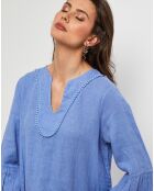 Robe 100% Lin Couture azur