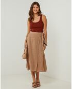 Jupe 100% Lin Kelly camel