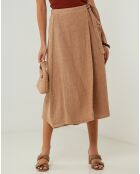 Jupe 100% Lin Kelly camel