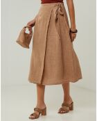 Jupe 100% Lin Kelly camel