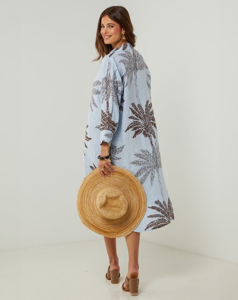 Robe 100% Lin Jane ciel