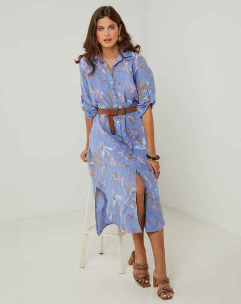 Robe 100% Lin Jane indigo