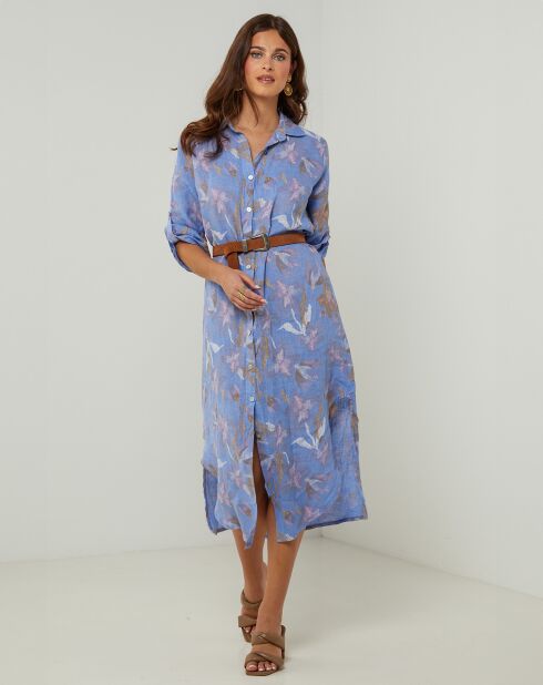 Robe 100% Lin Jane indigo
