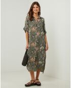 Robe 100% Lin Jane kaki