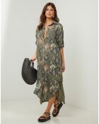 Robe 100% Lin Jane kaki