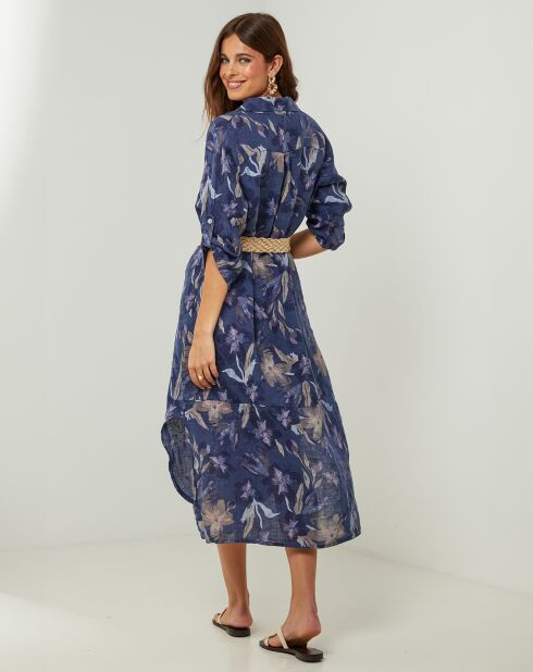 Robe 100% Lin Jane marine