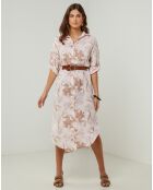 Robe 100% Lin Jane vieux rose
