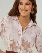 Robe 100% Lin Jane vieux rose