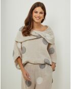 Blouse 100% Lin Plumetis beige